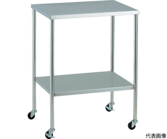 抗菌SUSワゴン　上下フラット　750X450
