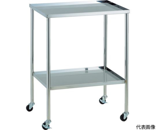 抗菌SUSワゴン　上下皿　750X450
