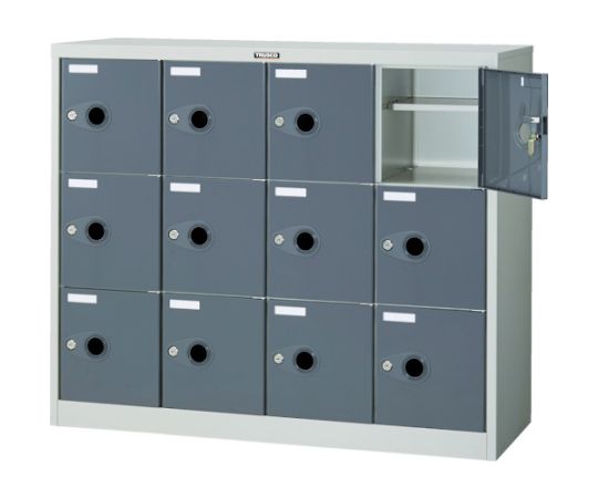 シューズケース　12人用　1050X380XH880　棚付　鍵付