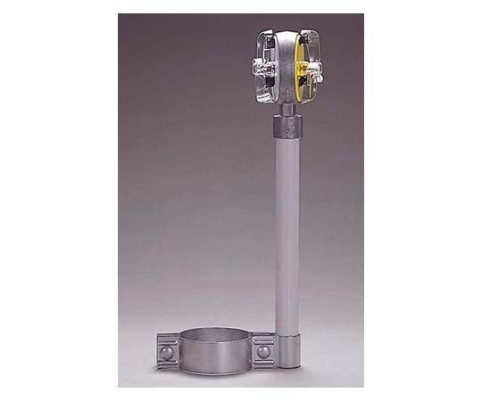 防塵型デリニェーター　防塵レンズφ100両面蛍光アンバークリア　GR親子バンド式　鋼管（白）φ38.1×325mm　親子バンド1組付