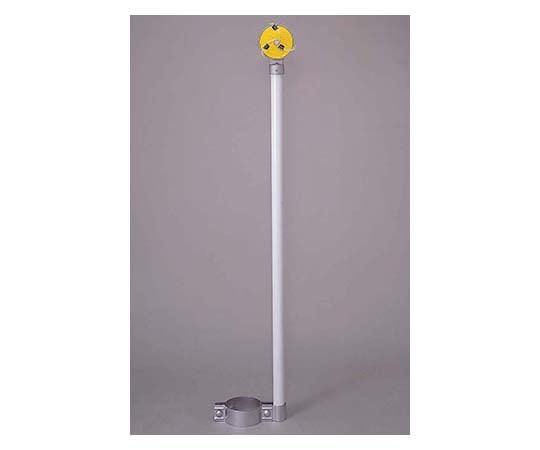 防塵型デリニェーター　防塵レンズφ100片面蛍光アンバークリア　土中用　鋼管（白）φ60.5×1435mm