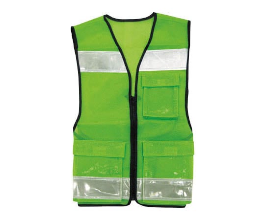 メッシュ安全反射ベスト 黄緑