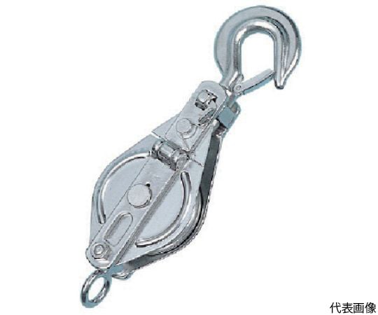 ステンレス一車スナッチ　フック型75mm