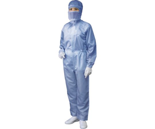 フード付カバーオール-青-8L