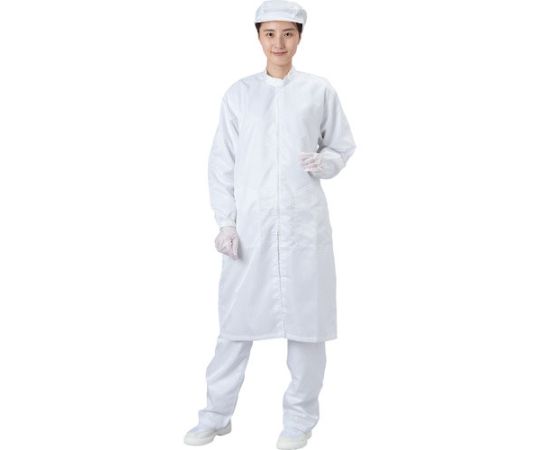 コート（スタンドカラー・ファスナー）-白-LL