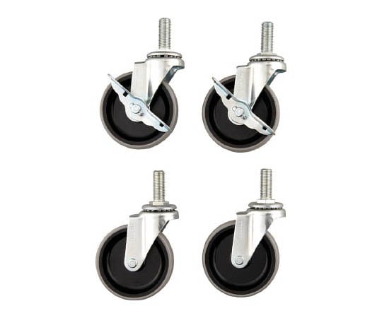 ステンレス製ワゴン用キャスターセット クリーンフェニックスワゴン用 100Φ NU車輪 スチール金具