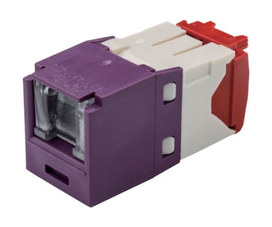 カテゴリ5E シャッター付モジュラージャック 紫