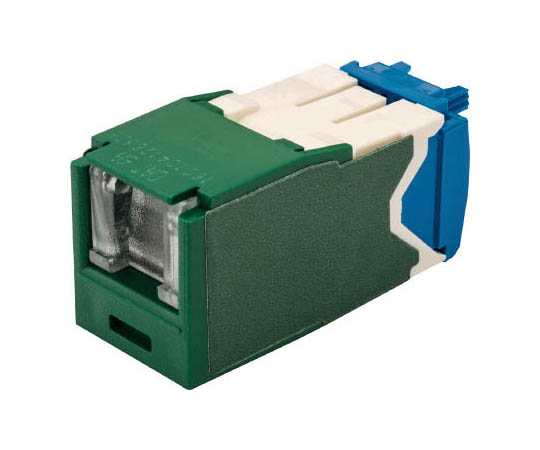 カテゴリ6A シャッター付モジュラージャック 緑