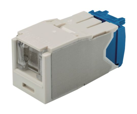 カテゴリ6A シャッター付モジュラージャック オフホワイト