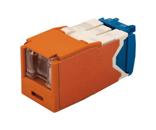 カテゴリ6A シャッター付モジュラージャック オレンジ