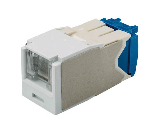 カテゴリ6A シャッター付モジュラージャック 白