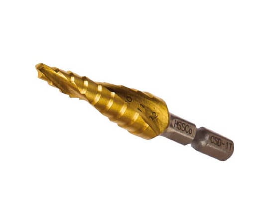 コバルトステップドリル 4～12mmチタンコーティング