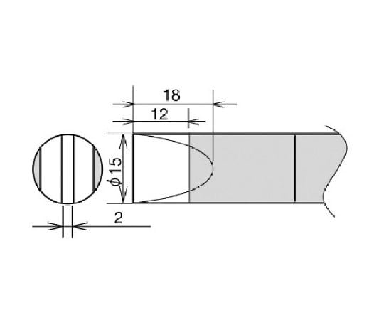 温調はんだこてRX-892AS用替こて先 15D