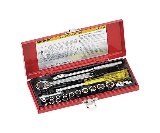 1/4 ソケットレンチセットメタルケースセットmm 10コマ16点