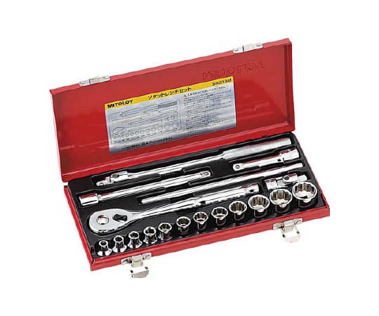 3/8 ソケットレンチセットメタルケースセットmm 12コマ19点