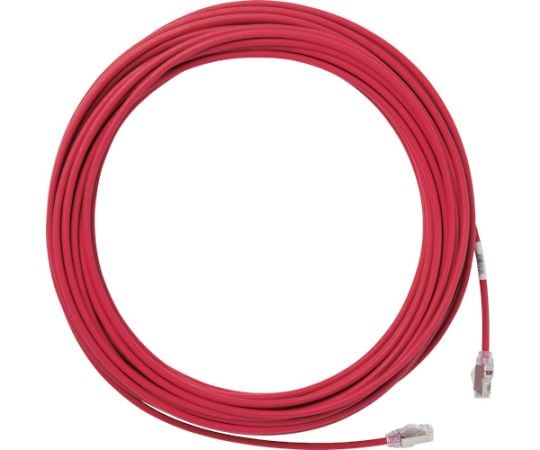カテゴリ6A細径シールドパッチコード 3m 赤