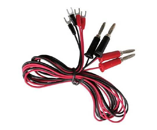 端子付テストリード 100cm Y字端子⇔バナナプラグ 1袋（4本入）