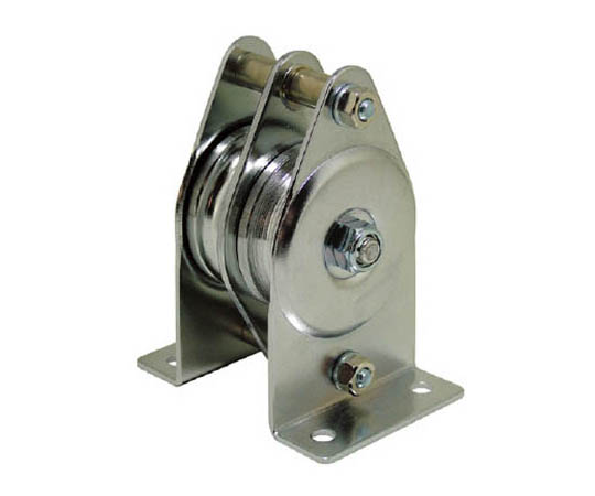 ステンレス固定滑車たて型二車ベアリング入り