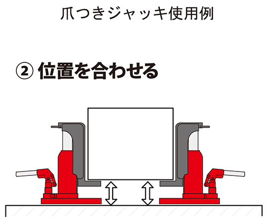 レバー回転・安全弁付爪つきジャッキ 爪能力 2t 爪ロングタイプ　G-40L