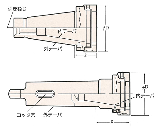 62-3619-89 クイックチェンジホルダ(ナショナルテーパ) HA50-T45