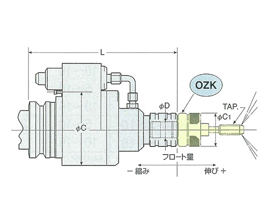 62-3628-26 BT40-OZL12-170 アズワン オイルホールタップ用自動定寸タッパチャック 超特価通販