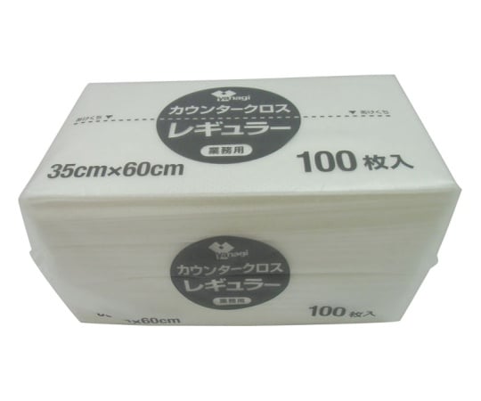 カウンタークロス袋入 レギュラー ホワイト 100枚入 KT-026