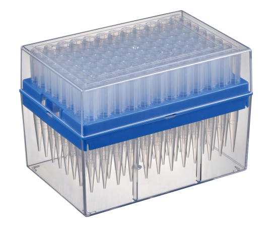 1000μL チップ クリア システムラック 滅菌 1箱（96本×10箱入）　120-706CS