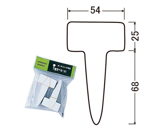 T型ラベル(100枚入) 色：ホワイト (サイズ：大)