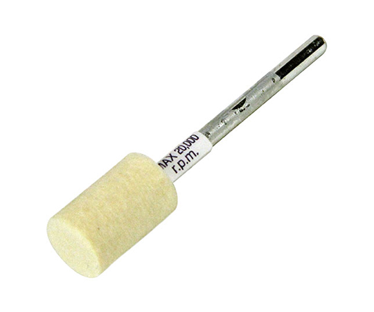 フェルト軸付ストレートJAN サイズ：直径10mm×幅15mm×軸径3mm×軸長35mm