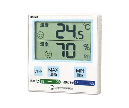 62-3966-40 デジタル温湿度計 青 CR-1100B