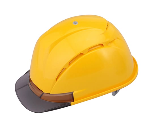 通気孔付きヘルメット うす黄/スモーク