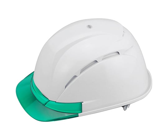 通気孔付きヘルメット 白/グリーン