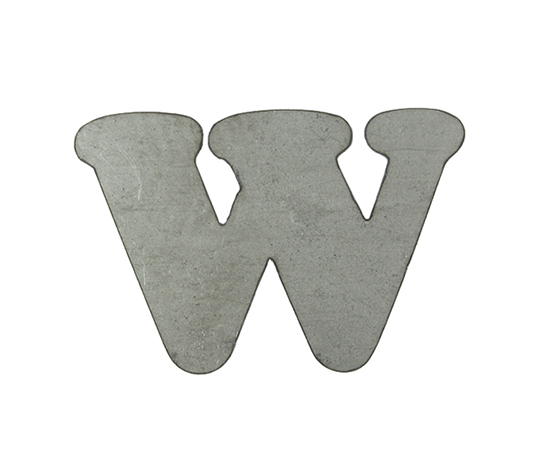 スチール切文字W