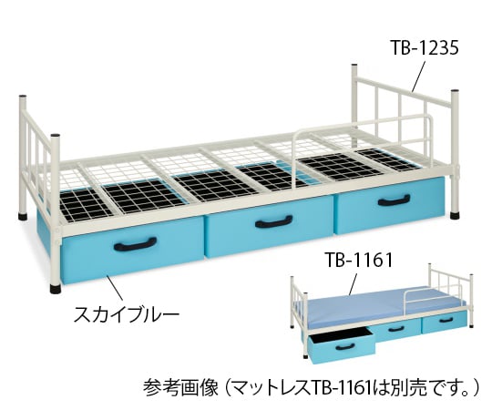 A-1ベッド（収納箱付き）　幅99×長さ206×高さ30（全高70）cm　ライムグリーン