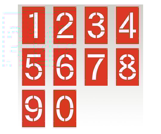 ハイビスカス スプレーシート 数字 0～9 1組（10枚入）