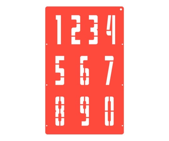 ハイビスカススプレーシート 長体数字 0～9