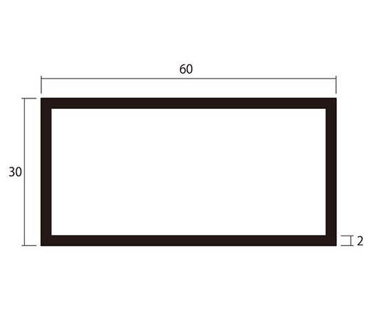 ｱﾙﾐ角ﾊﾟｲﾌﾟ 2.0×30×60 １m ﾎﾜｲﾄ ４本組-