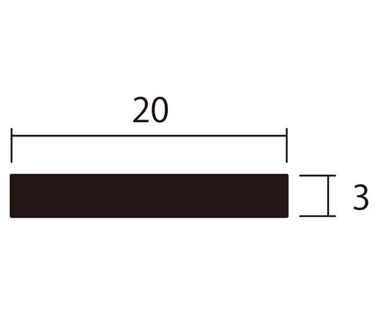 アルミ平棒 2m 3.0×20mm ステンカラー 2本組