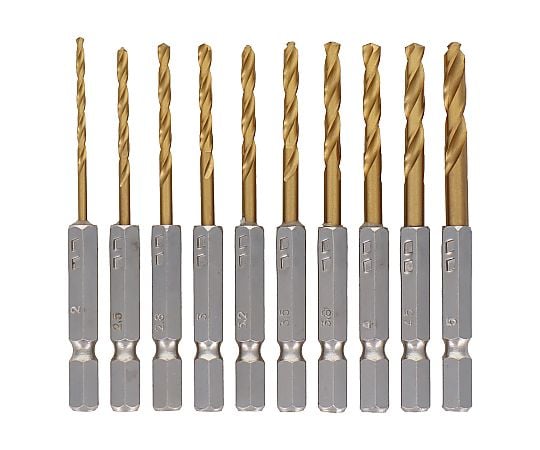 １０本組ショートチタンドリル