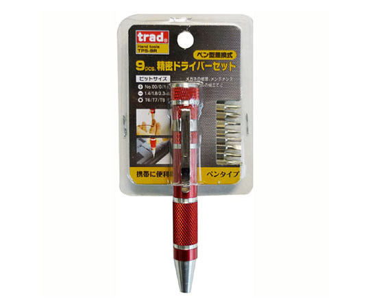 ［Discontinued］Pen Type Replaceable Precision Screw Driver Set TPS-9R
