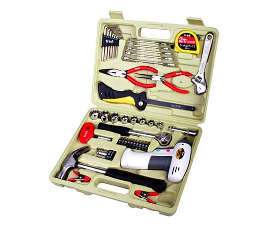 取扱を終了した商品です］工具セット（電池式ドライバー付） TS-47D 62