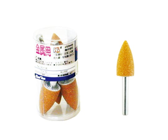 軸付砥石(金属用)WA材 6φ軸 #60 16×32 砲弾型 5本入り