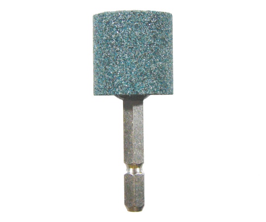 六角軸軸付砥石(金属用)GC材 25×25 #60 円筒型