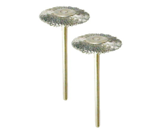 軸付ステンレスワイヤーブラシ ホイール型 φ22mm径(2本入)