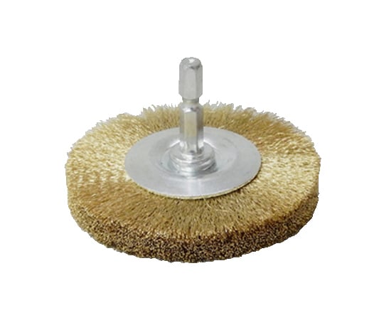 六角軸ホイールブラシ 真鍮 φ75