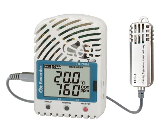 62-5001-34 CO2温湿度データロガー(無線通信タイプ) RTR-576-S 【AXEL