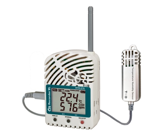 62-5001-34 CO2温湿度データロガー(無線通信タイプ) RTR-576-S