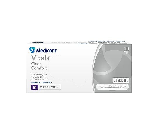 バイタル CPEグローブ クリアー Mサイズ 1箱（100枚入）