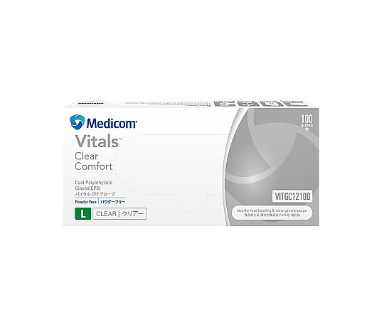 バイタル CPEグローブ クリアー Lサイズ 1箱（100枚入）