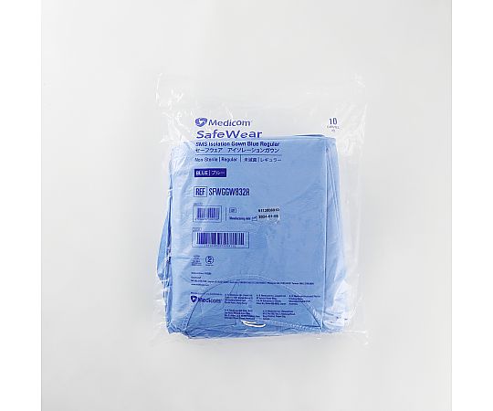 セーフウェア アイソレーションガウン ブルー 1箱（10枚入）